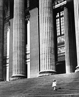 Detroit Prints: Little Girl Climbing Stairs