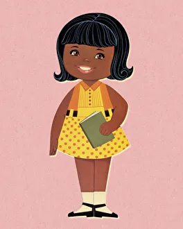 Facial Expressio Gallery: Little Girl Holding Book