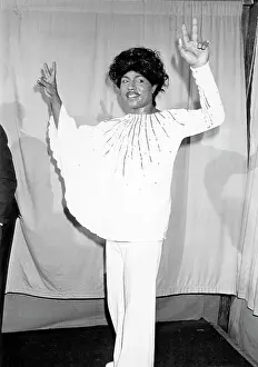 Prints of LOS ANGELES - MARCH 2: Musician Little Richard poses for a portrait wearing a white suit and cape at The Grammy Awards in Hollywood, California on March 2 The Architect of Rock: Little Richard At The Grammys