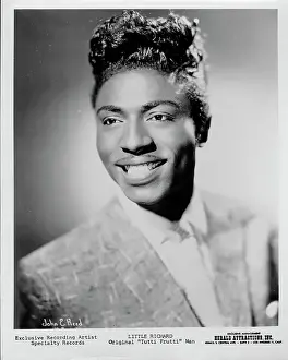 Prints of HOLLYWOOD - CIRCA 1956: Musician Little Richard poses for a portrait in circa 1956 in Hollywood, California. (Photo by Michael Ochs Archives/Getty Images) The Architect of Rock: Little Richard Portrait