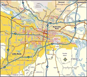 Little Rock, Arkansas area map