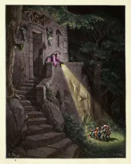 Images Dated 29th August 2019: Little Thumb, the home of the Ogre, Perrault's Fairy Tales