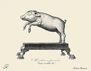 Leaping Prints: Lively Leaping Pig