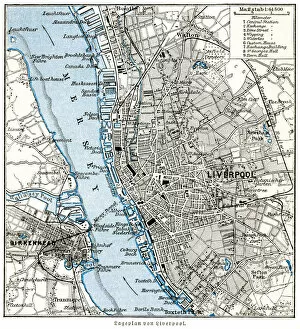 Images Dated 26th October 2018: Liverpool city map 1895