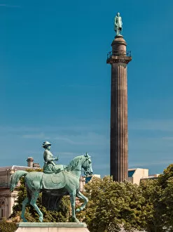 Images Dated 13th June 2015: Liverpool, Queen Victoria and Wellington statues