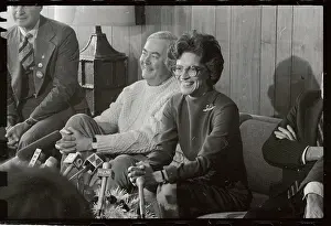 Jacob K Prints: Liz Holtzman and Daniel Moynihan Sitting Together