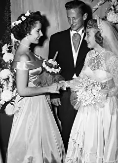Liz Taylor Congratulates Jane Powell and Geary Steffen