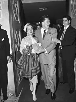 Honeymoon Prints: Liz Taylor and Conrad Hilton Jr