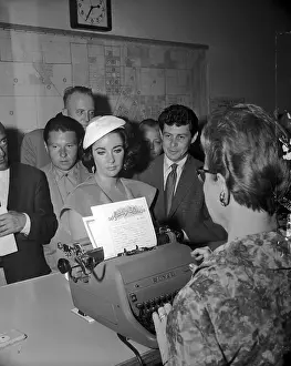 Liz Taylor and Eddie Fisher's License