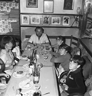 Dining Prints: Liz Taylor with Richard Burton and Family