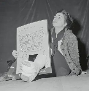 Liza Minnelli Posing with Foot in Poster