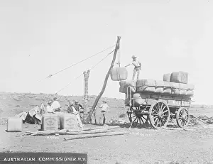 Western Australia Prints: Loading Bales of Wool on Wagon