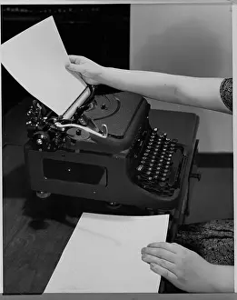 Loading Paper into Typewriter