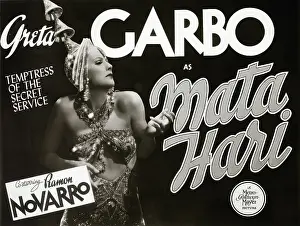 Courtesan Prints: Lobby Card of Greta Garbo in Mata Hari
