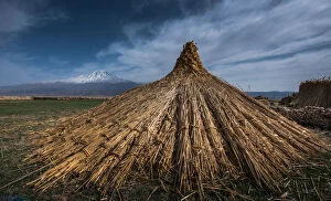 Images Dated 7th April 2013: Local haystack at Ararat mountain