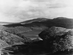 Prints of 18th August 1846: Loch Drunkie from Trossachs Road in central Scotland. (Photo by Fox Photos/Getty Images) Timeless Treasures: Iconic Black and White Prints from the Fox Photo Library: Loch Drunkie