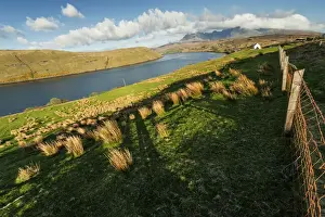 Loch Harport on the Isle of Skye home to the famous Talisker Waterfront Whisky Distillery, Carbost, United Kingdom, Scotland