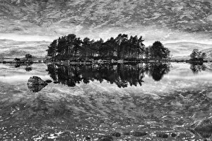 Flowing Water Gallery: Loch na h-Achlaise #5 in BW