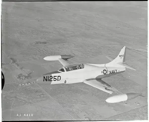 Burbank Prints: LockHeed T2V-1 Jet Saring Through Sky