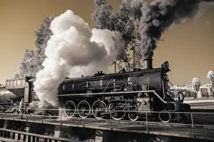 Air Pollution Prints: Locomotive Steam Train in Infrared, Pretoria, Gauteng