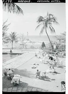 Lodgings Prints: Lodgers at Swimming Pool Area
