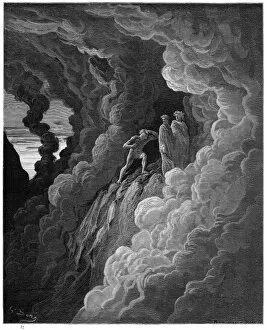 Images Dated 15th August 2016: Lombardo in the Third Circle of Purgatory engraving 1870