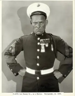 Frowning Prints: Lon Chaney Dressed As A Marine