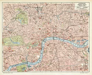 Images Dated 26th October 2018: London city map 1895