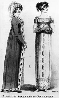 1800s Fashion Gallery: London Dresses For February