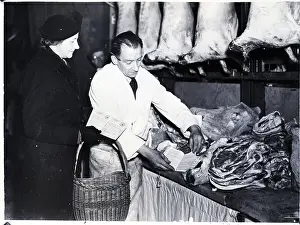 Butcher Prints: London Housewife Buying Meat
