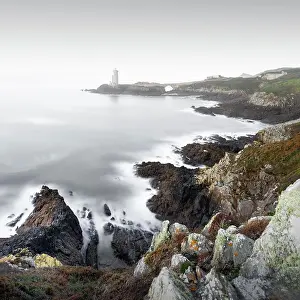 Motion Blur Prints: Long exposure of the Petit Minou lighthouse on the rugged coastline of Brittany, France
