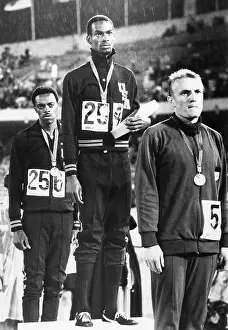 Long Jump Prints: Long Jumper Bob Beamon on the Victory Stand