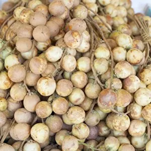 Images Dated 12th March 2013: Longan fruits on display at a market, Thailand