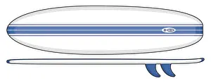 Water Sport Prints: Longboard
