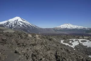 Images Dated 12th November 2012: Lonquimay volcano, left, and Tolhuaca volcano, Lonquimay, Region de la Araucania, Chile