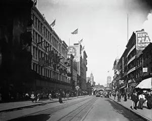 Huty37483 Prints: Looking West Along 14th Street To Sixth Avenue, NYC