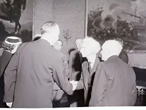 Lord Bertrand and Senator De Senarclens Shaking Hands