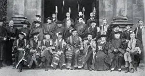 Lord Haig and Sir James Barrie Posing with Others