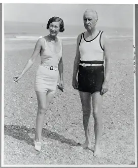 Biarritz Prints: Lord and Lady Sackville on the Beach