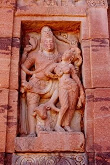 Lord Shiva and Goddess Parvati at Virupaksha Temple Pattadakal