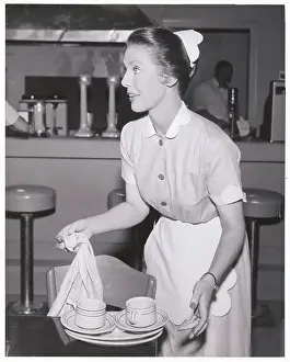 Loretta Young Waiting on Tables