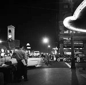 Automobiles Prints: Los Angeles In The 1950's