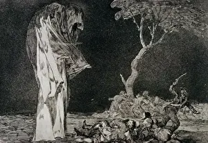 Nightmarish Prints: Los Disparates No. 2: Fearful Folly by Francisco de Goya