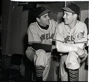 Lou Boudreau & Bob Feller Posing