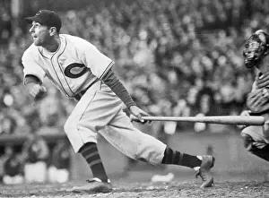 Rookie Prints: Lou Boudreau Dropping Bat And Running