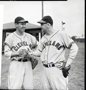 Giving Prints: Lou Boudreau Handing Ball To Bob Feller
