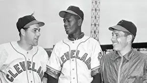 Shortstop Prints: Lou Boudreau, Satchel Paige & Bob Feller