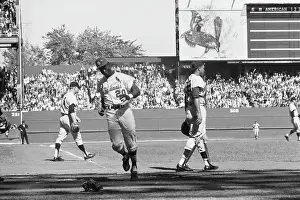 Safe Prints: Lou Brock Arriving At Home Plate