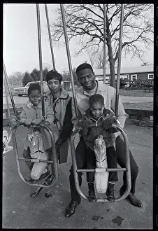 Lou Brock with Family in the park