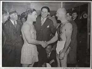 Rivalry Prints: Lou Brouillard and Marcel Thil Shaking Hands